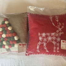Vintage Pier One wool Christmas pillows